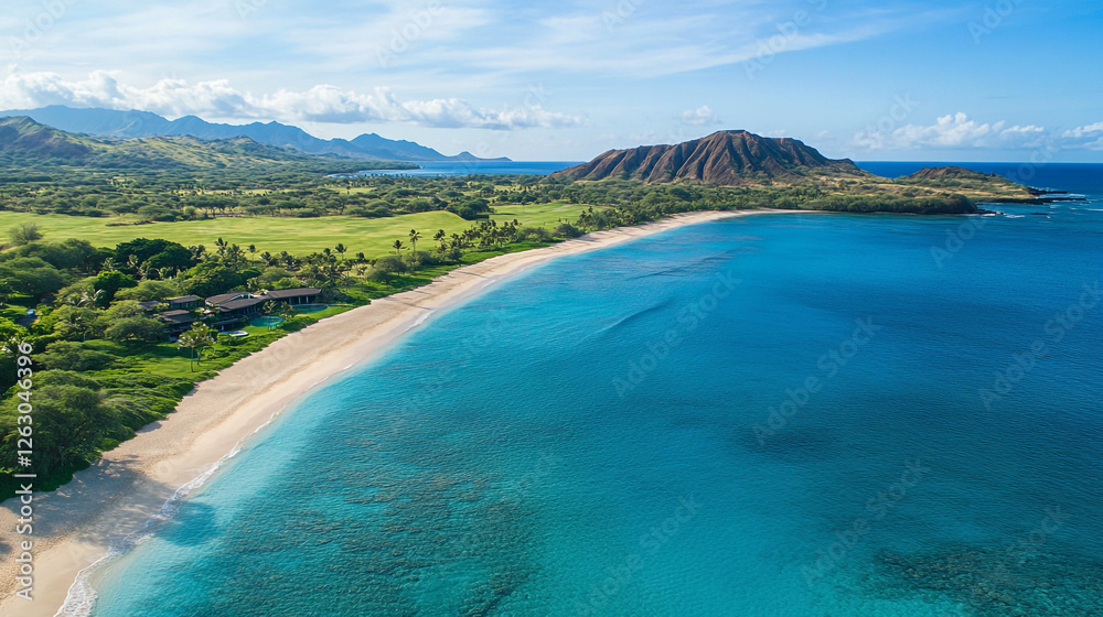 Serene coastal paradise with pristine sandy beaches and breathtaking views Serene coastal paradise with pristine sandy beaches and breathtaking views