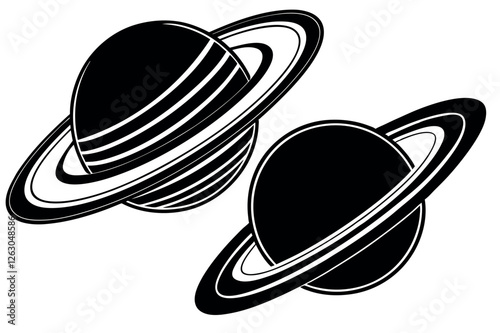 Saturn icon vector . Planet vector illustration on white isolated background. Galaxy space business concept.