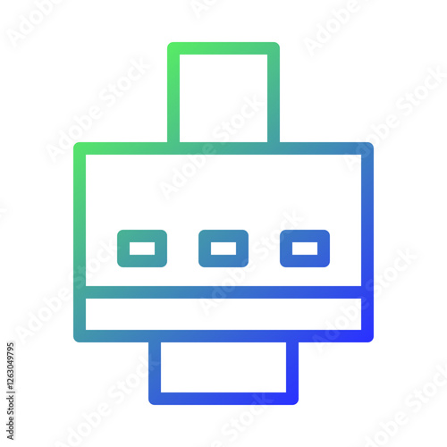 Gradient Printer Icon Style and Minimal Design