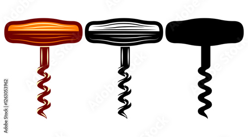 Three different styles of wine openers displayed in a row with distinct colors and designs for easy comparison and selection.