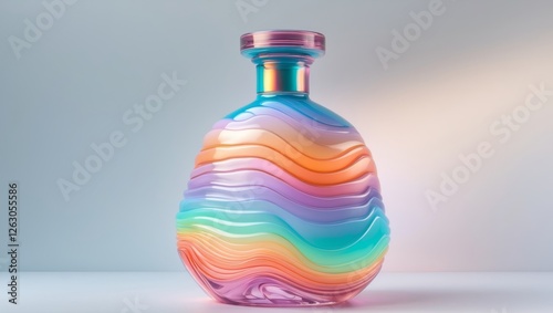 A Colorful Bottle with a Stunning Design and Gradient Layers that Inspires Creativity