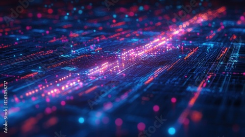 Big Data Analysis Artificial Intelligence Machine Learning Deep Learning Neural Networks Analytics Cyberpunk Digital Network Visualisation Innovation