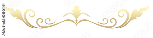 golden vintage text border Golden abstract lines on a white background