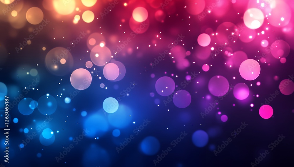 Abstract Colorful Bokeh Background with Pink Blue Purple Lights Festive and Bright Design Abstract Colorful Bokeh Background with Pink Blue Purple Lights Festive and Bright Design