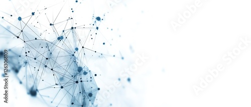 Abstract Network Digital Connections Blue Design web dots data mesh   
