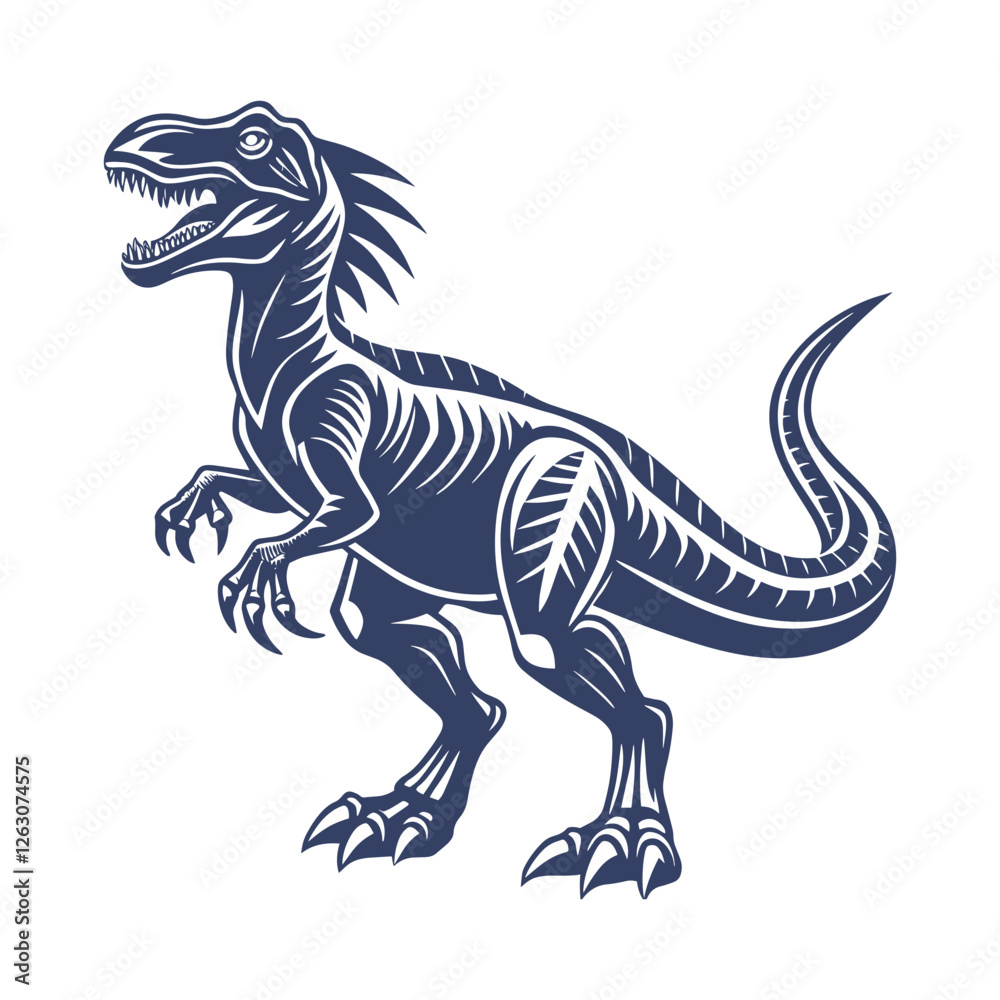 Obraz premium Dinosaur Silhouettes Clip art Vector Illustration