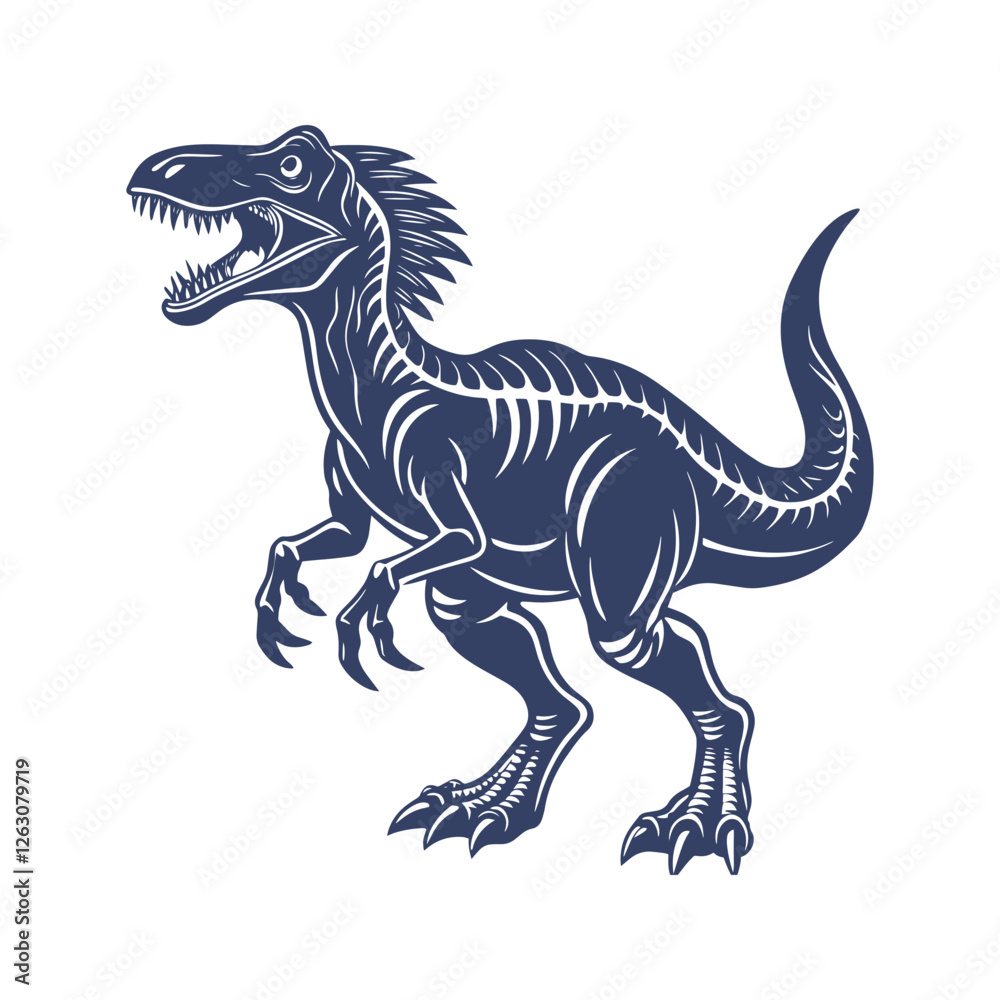 Obraz premium Jurassic Dinosaur Silhouettes Clip Art and Design
