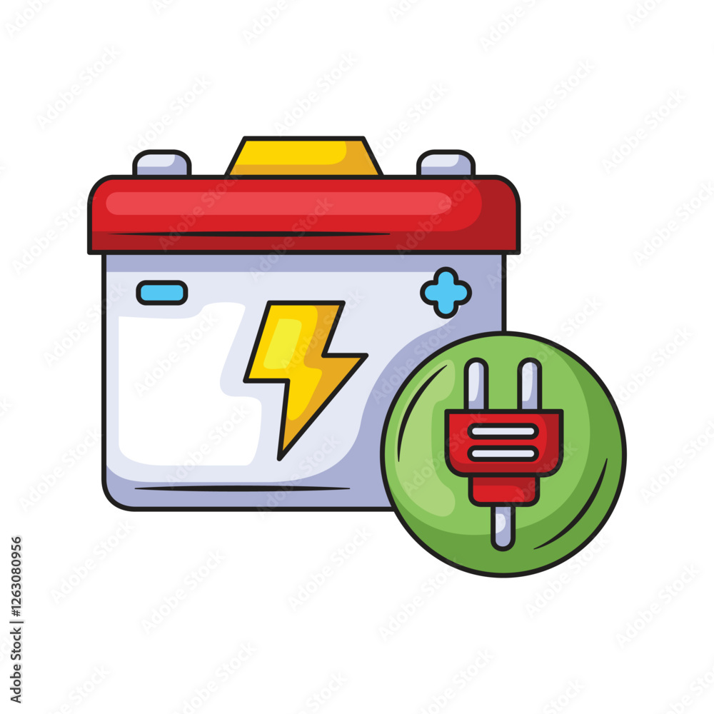 Icon illustration Accu Battery. Vector design Icon illustration Accu Battery. Vector design