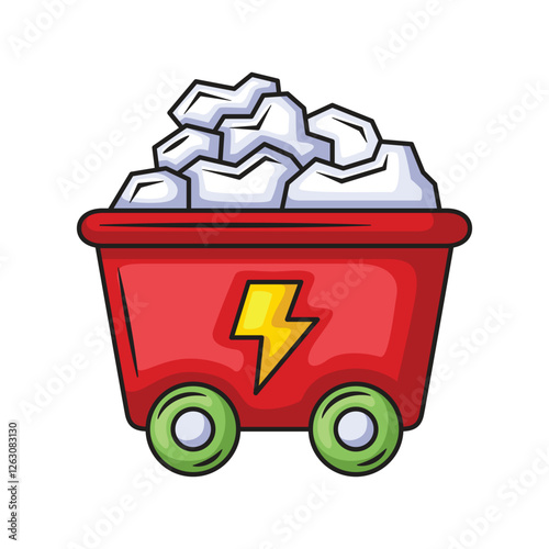 Icon illustration coal energy. Vector design