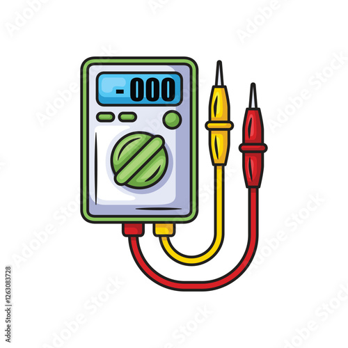 Icon illustration ohmmeter. Vector design