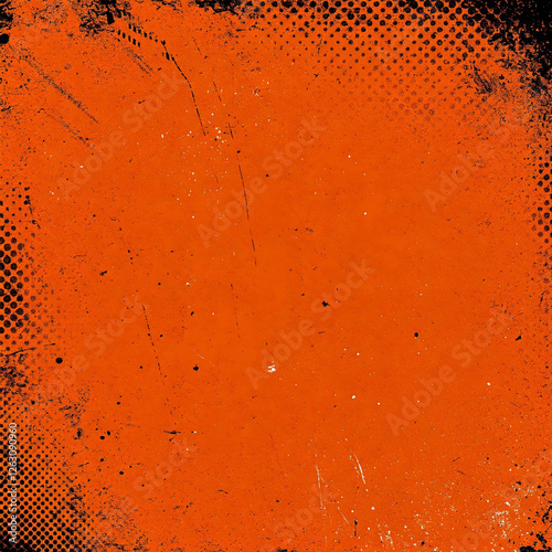 Tangerine Tango: Abstract Background with Layered Orange Squares and Playful Lighting