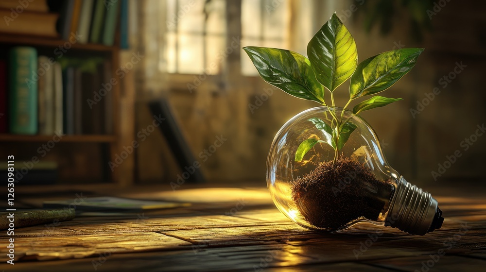 a green light bulb with a plant inside of it, green energy, environmental light a green light bulb with a plant inside of it, green energy, environmental light
