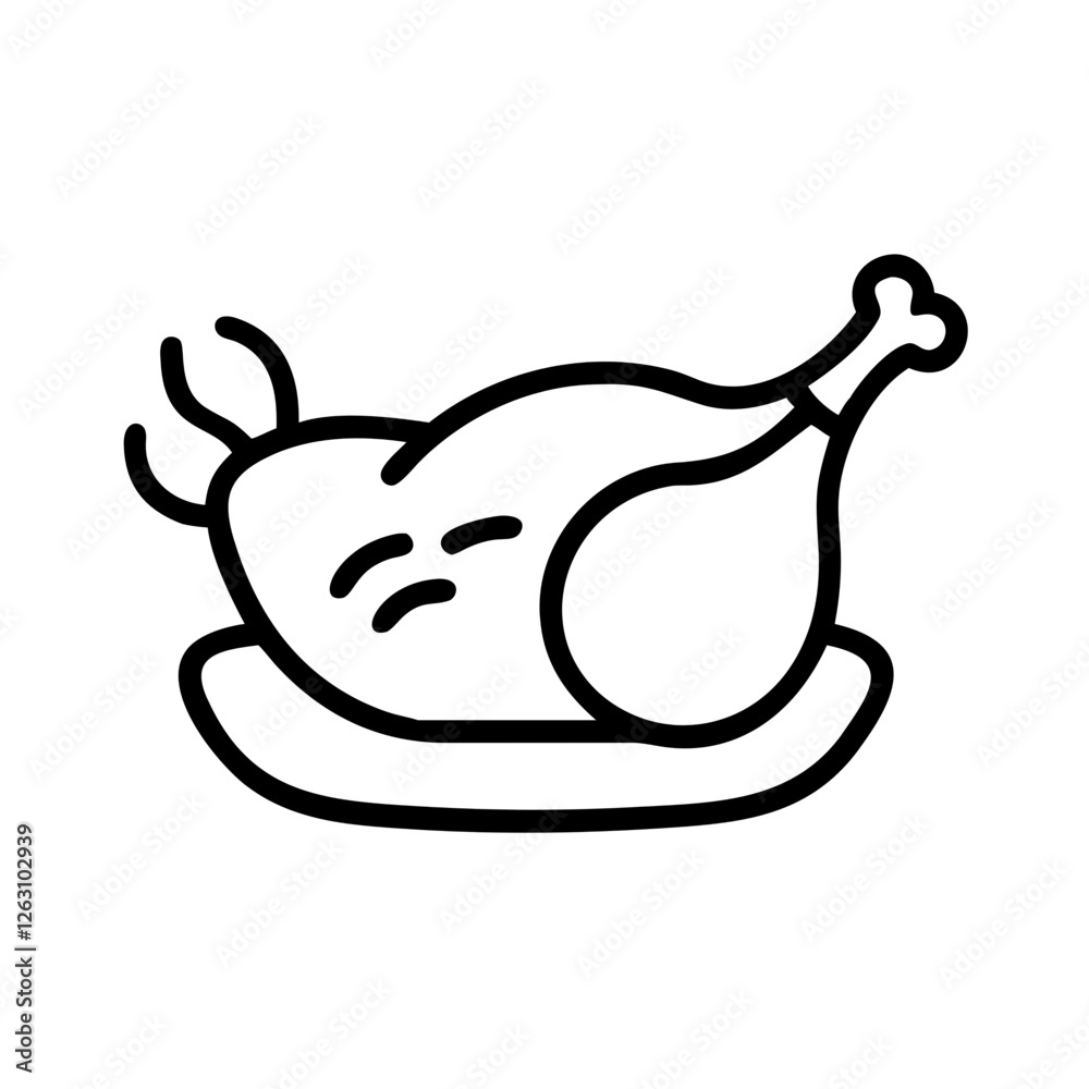 Obraz premium roast chicken