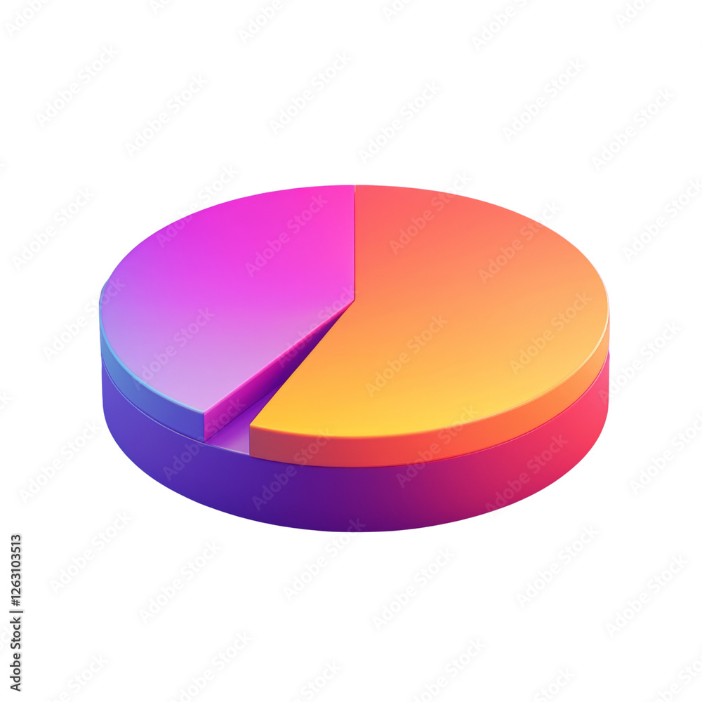 vibrant pie chart with gradient of pink and orange colors, showcasing modern design. This graphic represents data visualization and analysis effectively vibrant pie chart with gradient of pink and orange colors, showcasing modern design. This graphic represents data visualization and analysis effectively