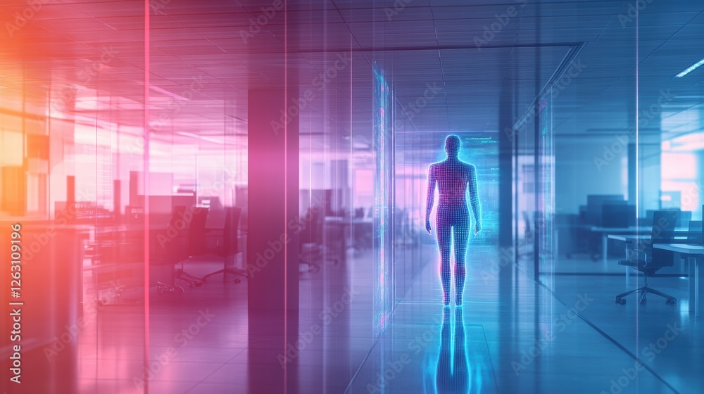 AI-Powered Virtual Assistant Displayed as a Holographic Projection AI-Powered Virtual Assistant Displayed as a Holographic Projection
