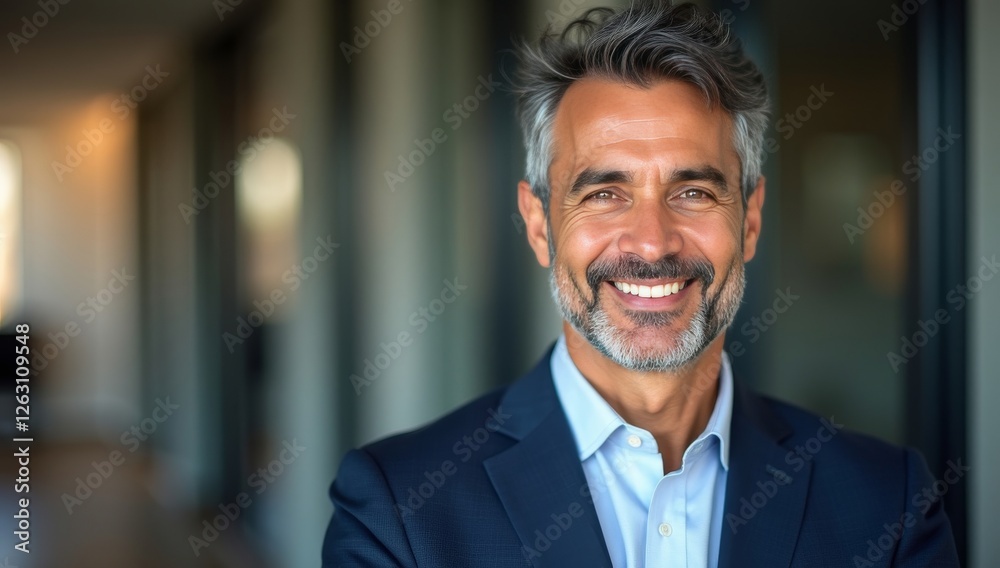 Headshot close up portrait of indian or latin confident mature good looking middle age leader, ceo male businessman in suit on office background. Handsome hispanic senior business man smile at camera Headshot close up portrait of indian or latin confident mature good looking middle age leader, ceo male businessman in suit on office background. Handsome hispanic senior business man smile at camera