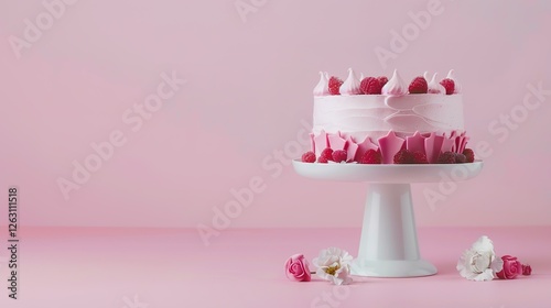 Women's Day: In the Sweet Fragrance of the Cake Background, Unleashing Women's Gentle and Splendid Elegance photo