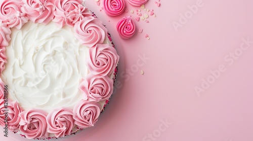 Women's Day: In the Sweet Fragrance of the Cake Background, Unleashing Women's Gentle and Splendid Elegance photo