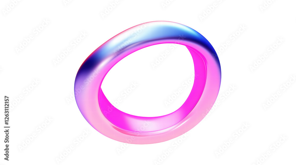 Gradient Colorful Ring In Pink And Blue Hues With A Transparent Background Gradient Colorful Ring In Pink And Blue Hues With A Transparent Background