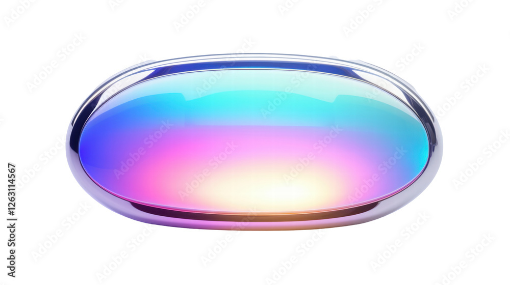 Iridescent Bubble with Smooth Surface and Colorful Gradient on Transparent Background Iridescent Bubble with Smooth Surface and Colorful Gradient on Transparent Background