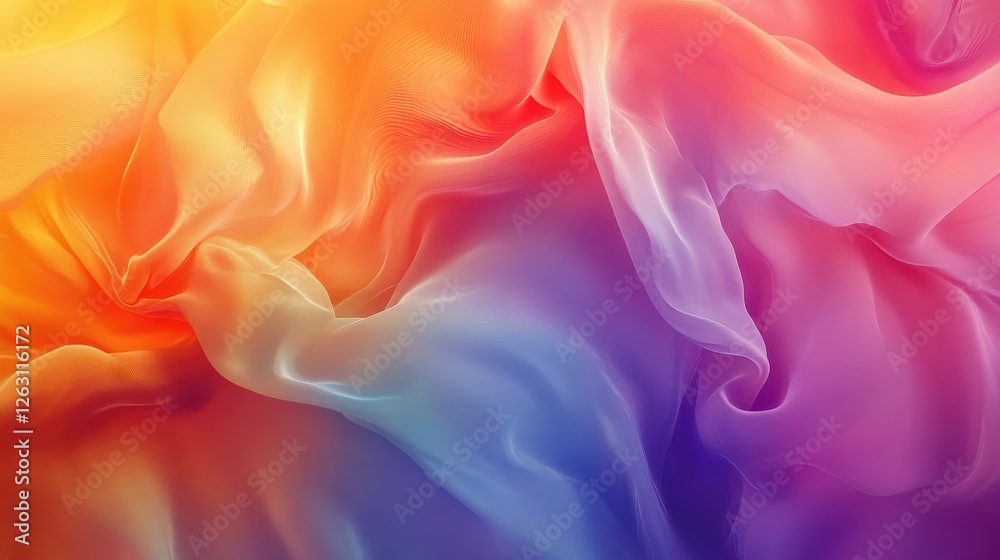 Abstract Satin Fabric with Rich Folds and Sheen Abstract Satin Fabric with Rich Folds and Sheen