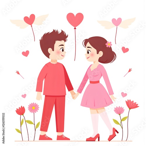 A cheerful couple celebrating their love