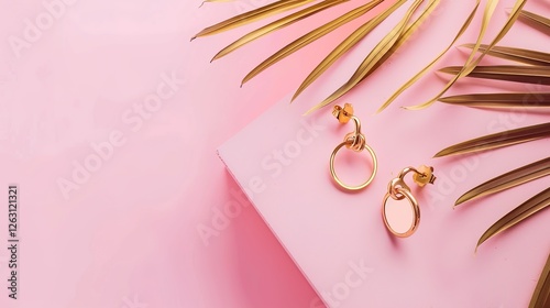 Women's Day: In the Dazzling Shine of the Earrings Background, Interpreting Women's Exquisiteness and Glamorous Demeanor