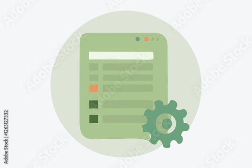  Vector illustration. Control systems ensure efficient and precise management processes in various industries The computer lab metaphor inspires creativity and exploration in engineering Vector illust