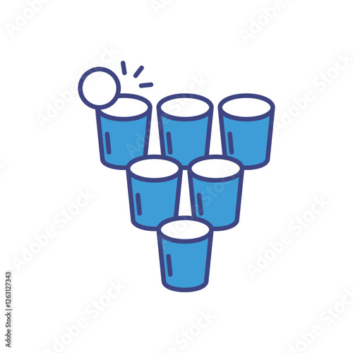 Beer pong icon vector stock illustration