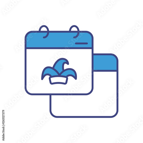 April fool Day icon vector stock illustration