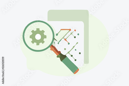  Vector illustration. Control systems ensure efficient and precise management processes in various industries The computer lab metaphor inspires creativity and exploration in engineering Vector illust