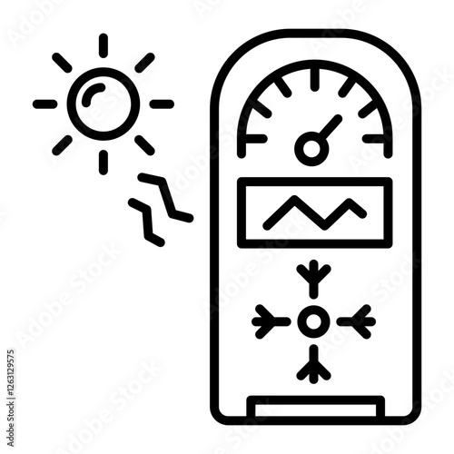 Ice accumulation icon in linear style 