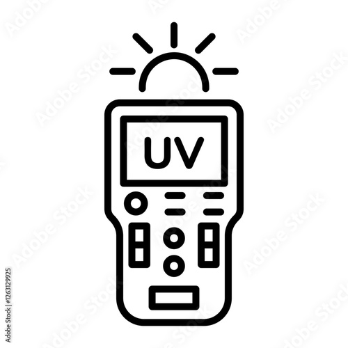 Uv detector icon in linear style 