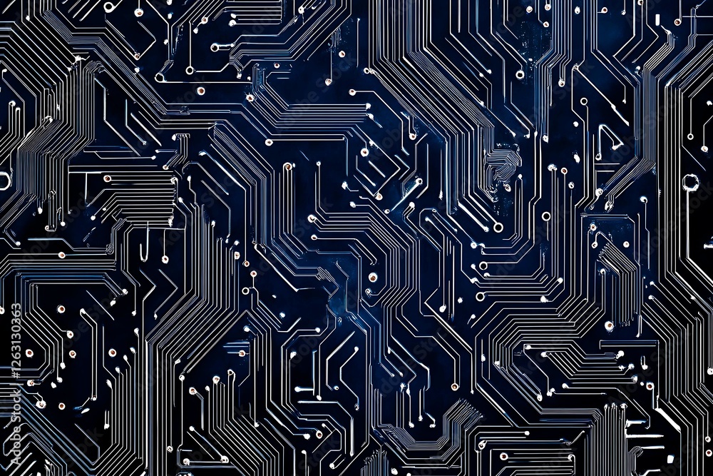 Abstract close-up of a glowing blue digital circuit board, showcasing intricate connections and technological design on a black background.
Abstract close-up of a glowing blue digital circuit board, showcasing intricate connections and technological design on a black background.