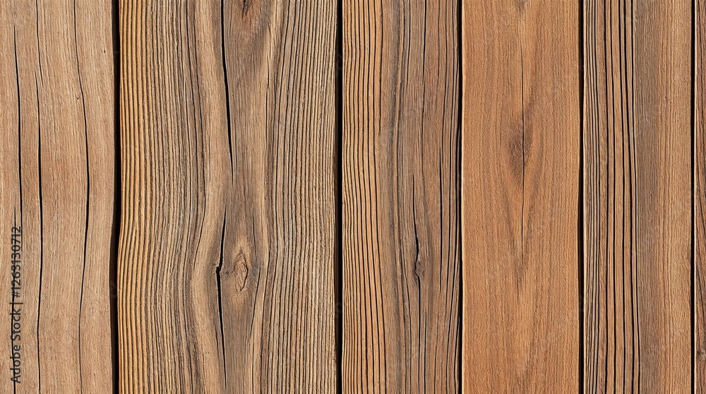 Obraz premium Weathered oak plank texture, highlighting its rustic, three-dimensional quality.