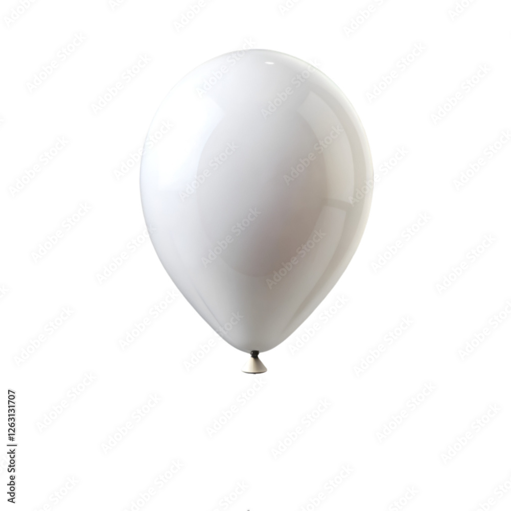Obraz premium White balloon isolated on transparent background