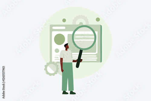  Vector illustration. Control systems ensure efficient and precise management processes in various industries The computer lab metaphor inspires creativity and exploration in engineering Vector illust
