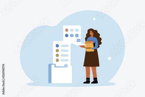  Vector illustration. Control systems ensure efficient and precise management processes in various industries The computer lab metaphor inspires creativity and exploration in engineering Vector illust