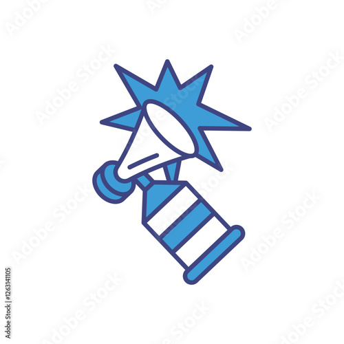Horn prank icon vector stock illustration