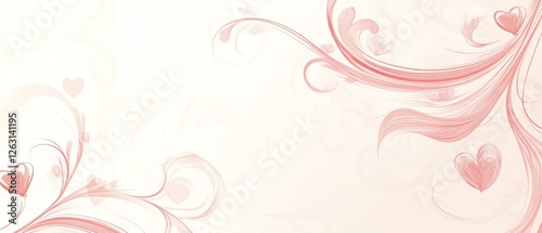 Wallpaper Mural Faint pink swirls on a soft cream background Valentine's day Background Torontodigital.ca