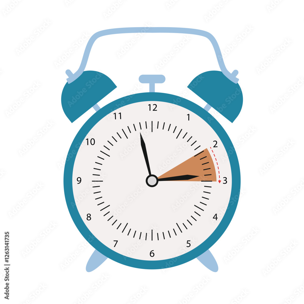 Сhange clock to one hour forward flat vector illustration, spring forward, Daylight Saving Time concept. Blue clock on transparent. Сhange clock to one hour forward flat vector illustration, spring forward, Daylight Saving Time concept. Blue clock on transparent.