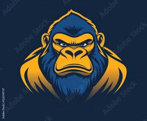 Trendy logo for humorous gorilla geography teacher