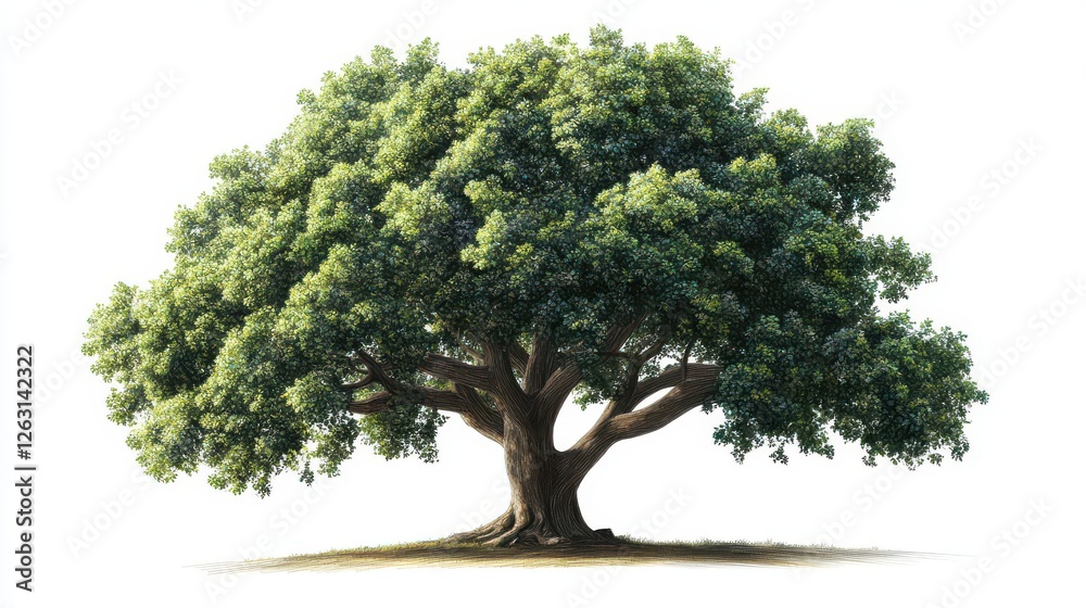 Obraz premium Lush Green Tree with Dense Foliage