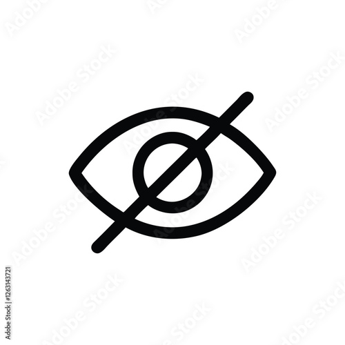 Hidden icon. Solid icon that can be applied anywhere and modern style