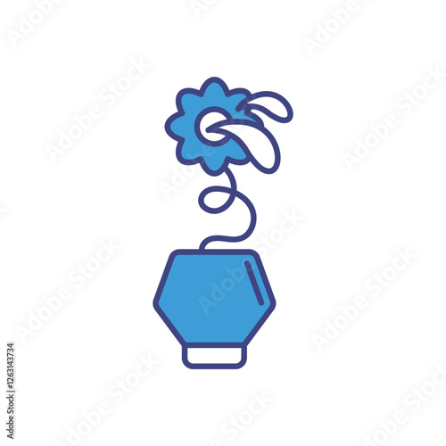 flower prank icon vector stock illustration