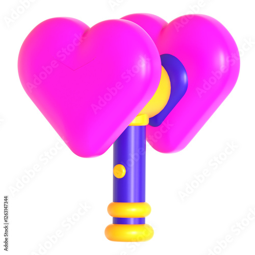 kpop lightstick 3d icon illustration