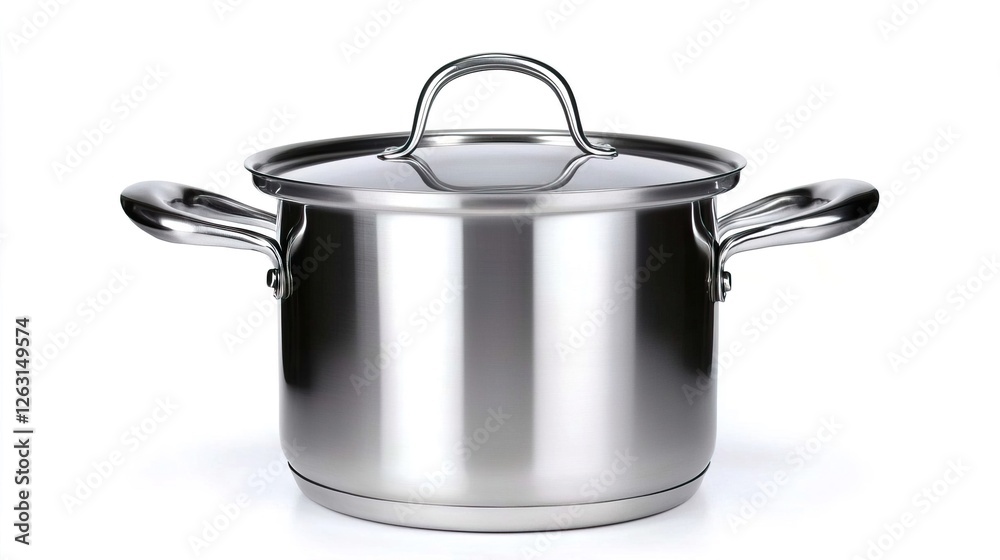 Stainless Steel Pot for Cooking and Boiling on a Stovetop Stainless Steel Pot for Cooking and Boiling on a Stovetop