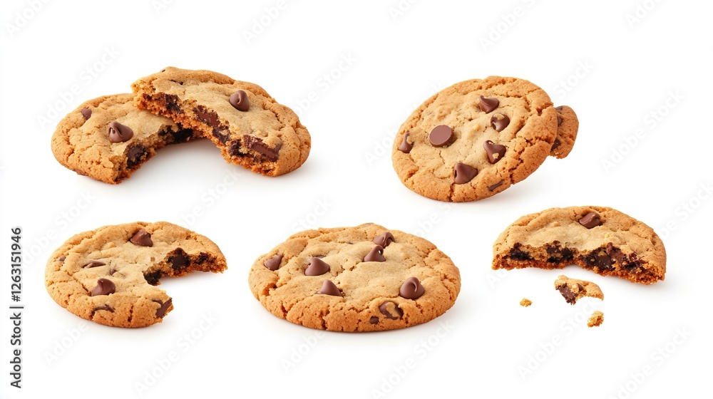 Delicious Chocolate Chip Cookies Being Devoured and Enjoyed Delicious Chocolate Chip Cookies Being Devoured and Enjoyed
