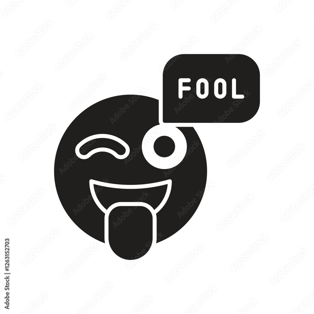 Obraz premium Joke icon vector stock illustration