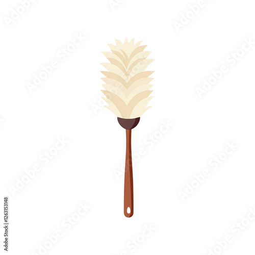 dust cleaner, brown and white duster